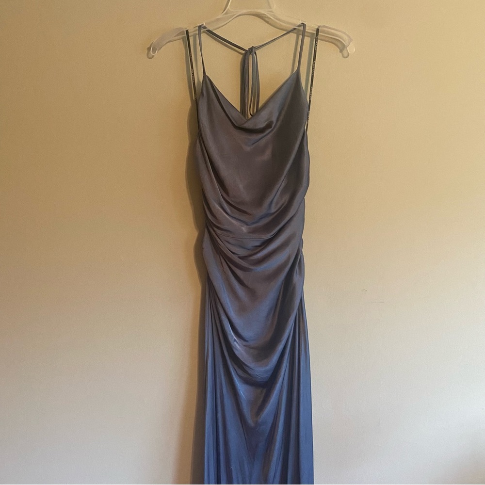Shona Joy La Lune Lace Back Maxi Dress - Blue Smoke - Picture 5 of 14